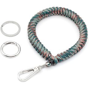 Poproo keychain Wristlet Bracelet Key Chain Charm for Women and Men, Wrist Lanyard Keyring Strap Key Rings for Car Keys