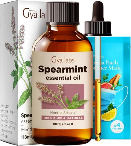 Gya Labs Lemon Essential Oil for Skin - Huge 4 Fl Oz - 100% Pure Natural Lemon Oil Essential Oil for Diffuser - Lemon Essential Oil for Cleaning, Refreshing Scent for Aromatherapy, DIY, Candle Making in Saudi Arabia