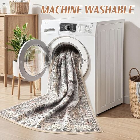 سجاد منطقة 9 × 12 لغرفة المعيشة وغرفة النوم والمنزل والمكتب ديكور داخلي للأرضيات، سجادة سجادة رفيعة للغاية وقابلة للغسل، سجادة منطقة قابلة للطي خفيفة الوزن غير قابلة للانزلاق، سجاد كبير عتيق مقاوم للبقع، زهور متعددة in Kuwait