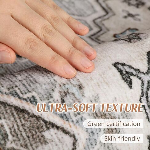 سجاد منطقة 9 × 12 لغرفة المعيشة وغرفة النوم والمنزل والمكتب ديكور داخلي للأرضيات، سجادة سجادة رفيعة للغاية وقابلة للغسل، سجادة منطقة قابلة للطي خفيفة الوزن غير قابلة للانزلاق، سجاد كبير عتيق مقاوم للبقع، زهور متعددة in Kuwait