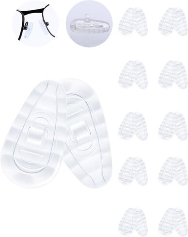 6 Pairs Srew in Silicone Rubber Nose Pads,15mmx8mmx3mm Replacement Nose Pieces for Eyeglasses,Glasses,Sunglasses in Saudi Arabia