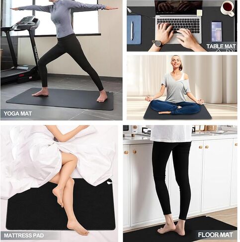 طقم بساط التأريض، سجاد التأريض للقلق وتخفيف الالتهاب. حصيرة أرضية للسرير، يمكن للعلاج الأرضي تحسين النوم والتعب، وتستخدم كوسادة أرضية للمنزل والمكتب. (16 * 23.6 بوصة) in Kuwait