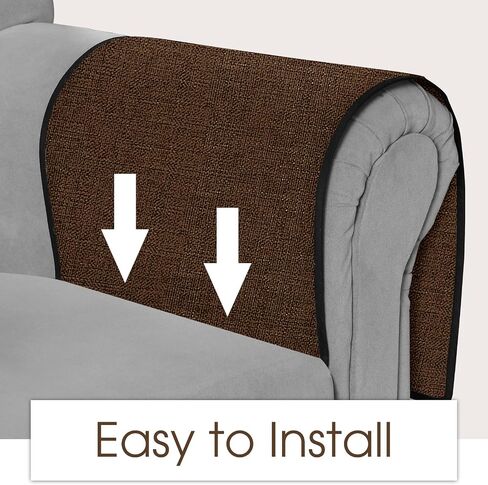 Joywell Sofa Armrest Organizer Couch Armchair Caddy Remote Control Holder for Recliner Non Slip TV Remote Caddy with 6 Pocket Storage for Magazine, Tablet, Phone, iPad, Brown in Saudi Arabia