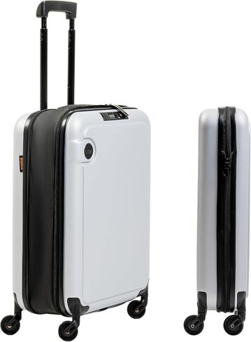 BÄRA Hardside Collapsible 20 Inch Carry On Luggage - 360 Spinner Wheels, TSA Approved Lock, Water Resistant Expandable Suitcase, Impact Resistant International Carry On Hardshell Suitcase, Silver in Saudi Arabia