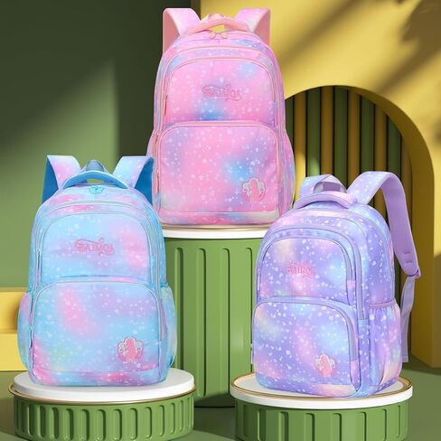 Dorlubel Girls Princess حقيبة ظهر للمدرسة الابتدائية، حقيبة ظهر مطبوعة على شكل قلب لطيفة للأطفال في مرحلة ما قبل المدرسة مع حقيبة غداء وحقيبة أقلام (شكل قلب أرجواني) in Kuwait