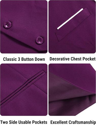 COOFANDY Men's Formal Suit Vest Slim Fit Casual Business Dress Waistcoat Vest in Kuwait