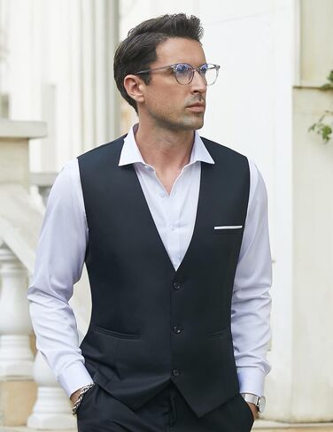COOFANDY Men's Formal Suit Vest Slim Fit Casual Business Dress Waistcoat Vest in Kuwait
