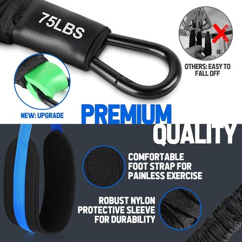 Pull Up Assistance Bands, Heavy Duty Assisted Pull Up Bands for Pull Up Assist, Adjustable Weight/Size with Fabric Feet Mats, Upgrade Pull Up Assist Bands for Strength Training in Kuwait