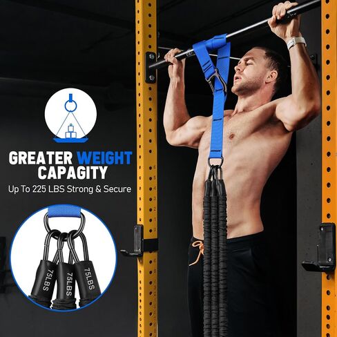 Pull Up Assistance Bands, Heavy Duty Assisted Pull Up Bands for Pull Up Assist, Adjustable Weight/Size with Fabric Feet Mats, Upgrade Pull Up Assist Bands for Strength Training in Kuwait