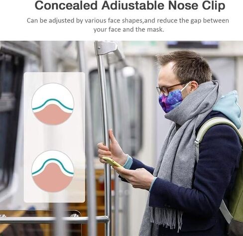 100 Pcs Disposable Face Masks - 3-Layer Breathable Safety Masks,Disposable Masks for Adults Men Women,Holiday Colorful Mask in Saudi Arabia