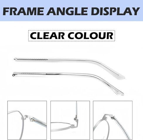 1 Pair Metal Eyeglass Replacement Arm, Eyewear Frame Temple Replacement Universal Sunglasses Arm Legs Replacement for Thin Metal Glasses, Sunglasses（Clear） in Kuwait