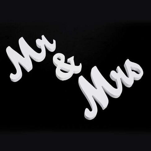 Wedding Decorations,Gold Mr and Mrs Signs Wedding Sweetheart Table Decorations, Wooden Freestanding Letters Wedding Shower Gift in Kuwait