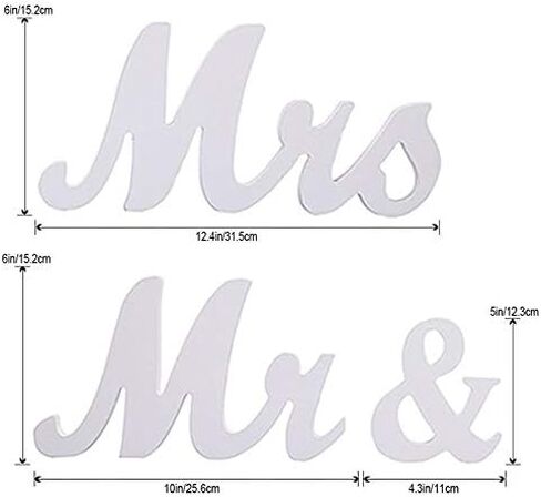 Wedding Decorations,Gold Mr and Mrs Signs Wedding Sweetheart Table Decorations, Wooden Freestanding Letters Wedding Shower Gift in Kuwait