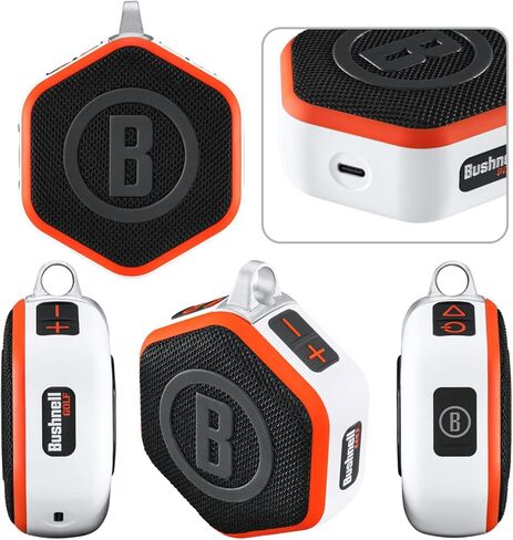 Bushnell Wingman Mini Black/Silver GPS Bluetooth Speaker with Wearable4U Ultimate Black Earbuds and Wall/Car Chargers Bundle in Kuwait