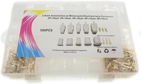 380PCS 2.8MM Male and Female 2/3/4/6 Pin Wire Crimp Terminal Connectors with Plug Housing in Saudi Arabia