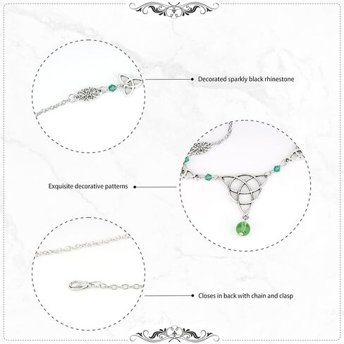 طقم غطاء للرأس بتصميم أذني قزم مع خماسية من فريش مي - عصابة رأس متدلية على شكل أذني قزم وسلسلة رأس من الخرز الكريستالي على شكل أذن in Kuwait