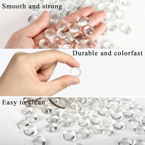 FUTUREPLUSX 3LB Mini Flat Glass Marbles, Mixed Colored Decorative Glass Pebbles Marbles for Vases Fish Tank Rocks Mancala Stones Glass Beads for Aquarium DIY Crafts Vase Fillers (500-550PCS) in Saudi Arabia
