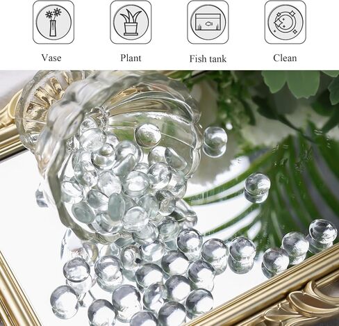 FUTUREPLUSX 3LB Mini Flat Glass Marbles, Mixed Colored Decorative Glass Pebbles Marbles for Vases Fish Tank Rocks Mancala Stones Glass Beads for Aquarium DIY Crafts Vase Fillers (500-550PCS) in Saudi Arabia