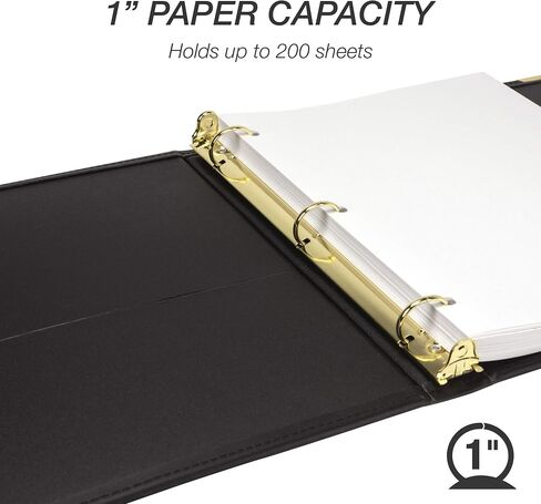 Samsill Classic Collection Executive Presentation 3 Ring Binder/Portfolio Binder، 1 بوصة، حلقة دائرية نحاسية (تحمل 200 ورقة)، عنابي in Saudi Arabia