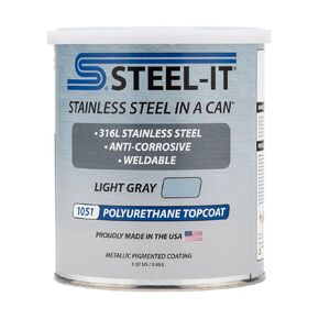 Steel-It 1012Q Polyurethane Topcoat, Weldable, Superior Anticorrosion Coating - Black (1 Quart)