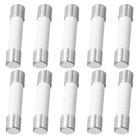 MECCANIXITY 10Pcs 5x20mm Ceramic Fuse 250V Slow Blow Ceramic Fuses Miniature Fuses for LCD TV (T12A)