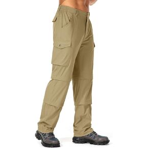 Mens Hiking Pants Convertible Quick-Dry-Stretch-Lightweight Zip-Off Outdoor Waterproof Safari Scouts Fishing Pants with deep Pockets,6077,Grey,36