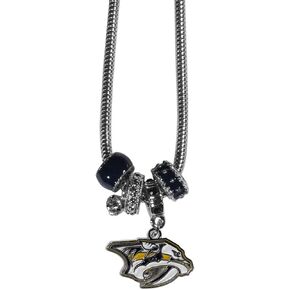 NHL Siskiyou Sports Womens Vegas Golden Knights Euro Bead Necklace 18 inch Team Color