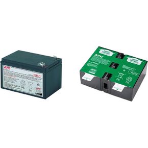 APC UPS Battery Replacement, RBC18, for APC Smart-UPS Models SC250RM1U, SC450RM1U and select others, Black