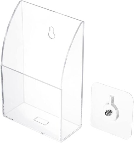 PATIKIL Remote Control Holder, 6.5 x 4.1 x 14cm Acrylic Wall Mount Caddy Organizer 1-Slot Media Storage Box for Home Office, Clear in Saudi Arabia