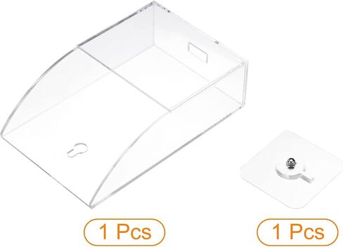 PATIKIL Remote Control Holder, 6.5 x 4.1 x 14cm Acrylic Wall Mount Caddy Organizer 1-Slot Media Storage Box for Home Office, Clear in Saudi Arabia