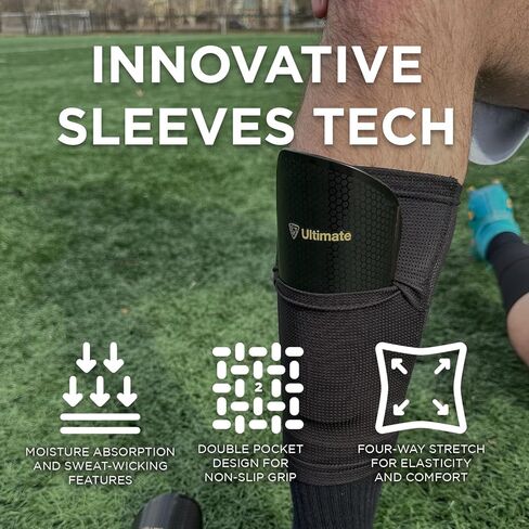 واقيات الساق المثالية للأطفال والشباب والبالغين، وسادات ساق لكرة القدم متضمنة. مجموعة أكمام جيب مبتكرة، معدات حماية للساق مضادة للانزلاق للأولاد والبنات in Kuwait