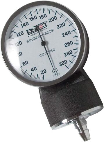 Labtron Replacement Aneroid Manometer Gauge for Manual Blood Pressure Devices, White Faceplate + Black Housing, 2316 in Kuwait
