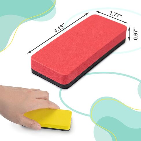OWLKELA Magnetic Dry Erase Erasers, Assorted, White Board Erasers, 4 Pack, Dry Erase Board Erasers, Magnetic Whiteboard Eraser in Saudi Arabia