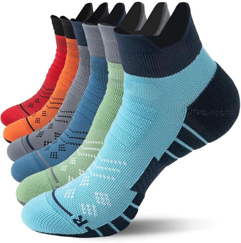 Running Socks Breathable Athletic Socks,Cushion Ankle Socks For Men And Women 6pairs in Saudi Arabia