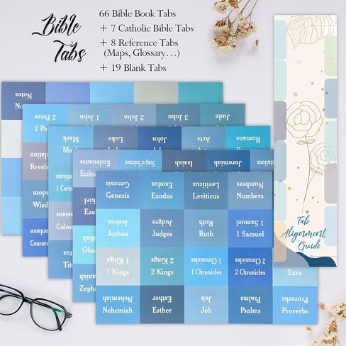 Pink Bible Tabs for Men/Women/Kids, 100 Pcs Catholic Bible Tabs for Old and New Testament, Laminated & Easy to Read, for Journaling Study Bible Supplies in Kuwait