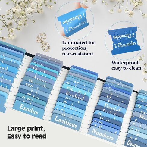 Pink Bible Tabs for Men/Women/Kids, 100 Pcs Catholic Bible Tabs for Old and New Testament, Laminated & Easy to Read, for Journaling Study Bible Supplies in Kuwait