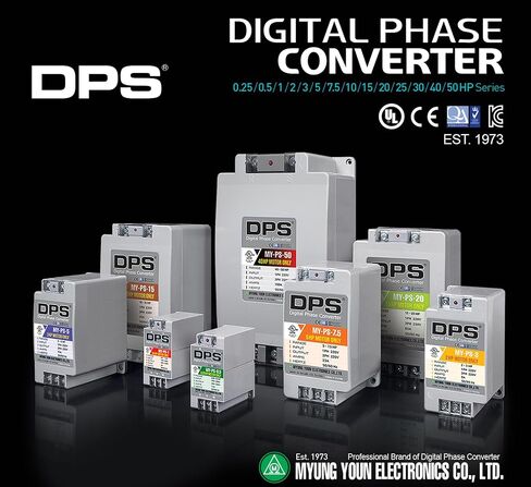 DPS يستخدم لمحرك 25HP(18.5kW) 75A، محول مرحلة واحدة إلى 3 مراحل، MY-PS-30، يجب استخدام DPS واحد لمحرك واحد فقط، الإدخال/الإخراج 200-240 فولت، مدرج في قائمة UL in Saudi Arabia