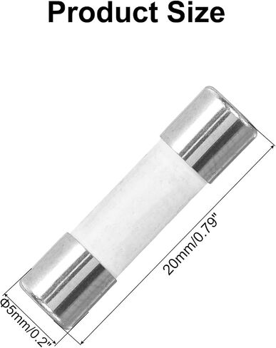 MECCANIXITY 10Pcs 5x20mm Ceramic Fuse 250V Slow Blow Ceramic Fuses Miniature Fuses for LCD TV (T12A) in Saudi Arabia