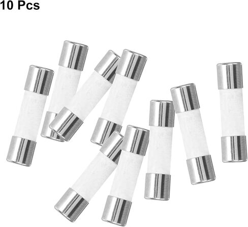 MECCANIXITY 10Pcs 5x20mm Ceramic Fuse 250V Slow Blow Ceramic Fuses Miniature Fuses for LCD TV (T12A) in Saudi Arabia