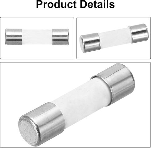 MECCANIXITY 10Pcs 5x20mm Ceramic Fuse 250V Slow Blow Ceramic Fuses Miniature Fuses for LCD TV (T12A) in Saudi Arabia