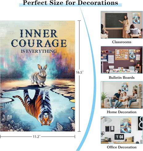 FLYAB Mindset هو كل شيء جدار الفن - 11.2x16.5 ''ملصقات تحفيزية للفصل الدراسي مكتب المدرسة جدار ديكور ورقة شعار ملهم إيجابي للطلاب في سن المراهقة مكان العمل in Kuwait