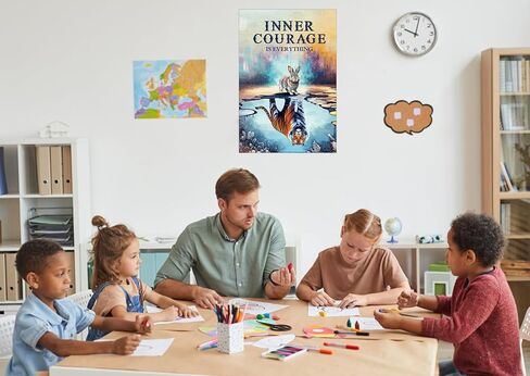 FLYAB Mindset هو كل شيء جدار الفن - 11.2x16.5 ''ملصقات تحفيزية للفصل الدراسي مكتب المدرسة جدار ديكور ورقة شعار ملهم إيجابي للطلاب في سن المراهقة مكان العمل in Kuwait