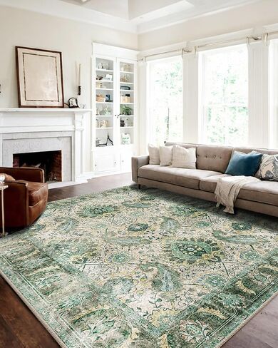 سجاد منطقة بوهو 6x9 قابل للغسل 6x9 سجادة منخفضة الوبر غير قابلة للتساقط سجاد منطقة المرور العالية لغرفة المعيشة وغرفة النوم والمطبخ وغرفة الطعام والمدخل الداخلي باللون الوردي in Kuwait