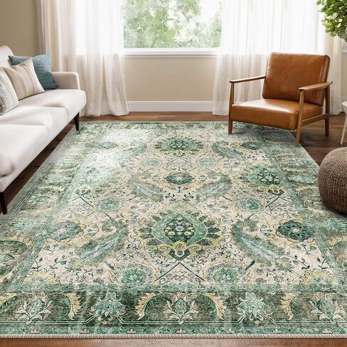 سجاد منطقة بوهو 6x9 قابل للغسل 6x9 سجادة منخفضة الوبر غير قابلة للتساقط سجاد منطقة المرور العالية لغرفة المعيشة وغرفة النوم والمطبخ وغرفة الطعام والمدخل الداخلي باللون الوردي in Kuwait