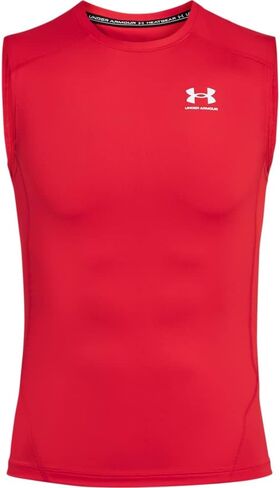 Under Armour Men's Armour HeatGear Compression Sleeveless T-Shirt, (301) Forest Green / / White, Medium in Saudi Arabia