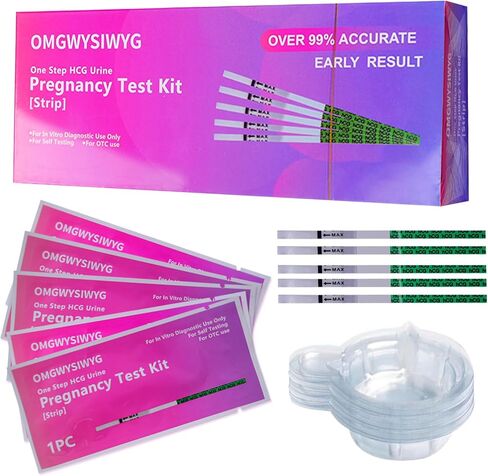 Pregnancy Test Strips Early Home Detection Pregnancy Test Kit Individually Wrapped Pregnancy Strips Clear HCG Test（5 Tests） in Saudi Arabia