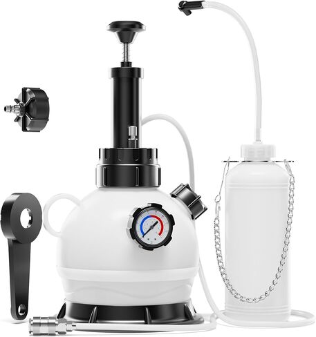 Vacuum Brake Bleeder Kit with 2L Brake Fluid Extractor 1L Refilling Bottle and Adapters, One Person Pneumatic Bleeder Tool in Saudi Arabia