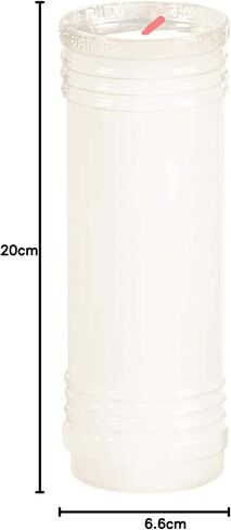 Cemetery Prayer Candles for Outdoor Burning in Clear Flame Resistant Plastic Vessels, 1-Count, Memorial in Saudi Arabia
