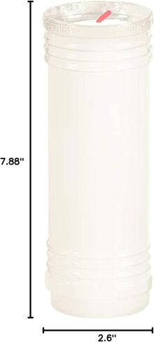 Cemetery Prayer Candles for Outdoor Burning in Clear Flame Resistant Plastic Vessels, 1-Count, Memorial in Saudi Arabia