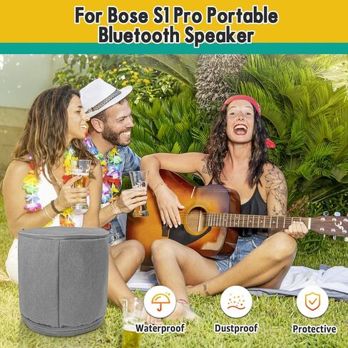 لغطاء مكبرات الصوت بلوتوث Bose S1 Pro، حافظة لمكبر الصوت Bose مع غطاء مقبض، غطاء مكبر الصوت يحمي مكبرات الصوت عند السفر والحفلات وفي الحفلات، مقاوم للماء والغبار in Saudi Arabia